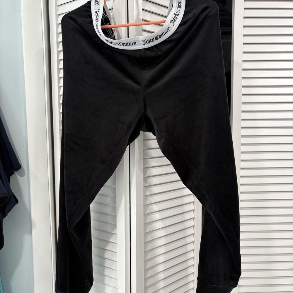 Juicy Couture Black Velour Lounge Pants